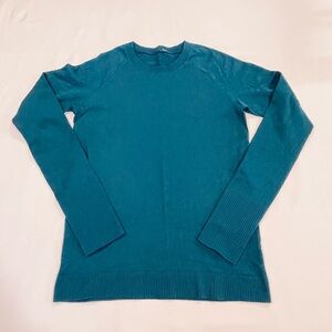 Lululemon | Rest Less Pullover Textured Crew Neck | Teal | 10